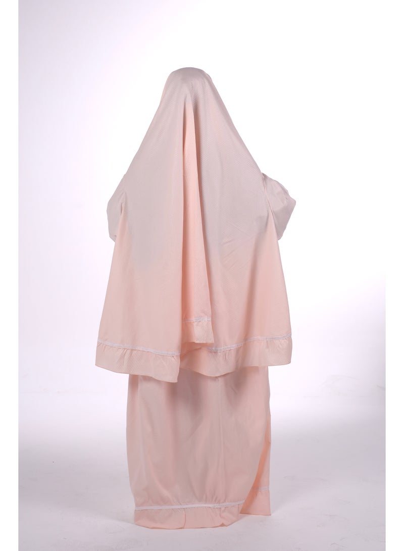 AL BENT AL SHARQIEH Two pieces islamic prayer robe dress set with sleeve - Image 4